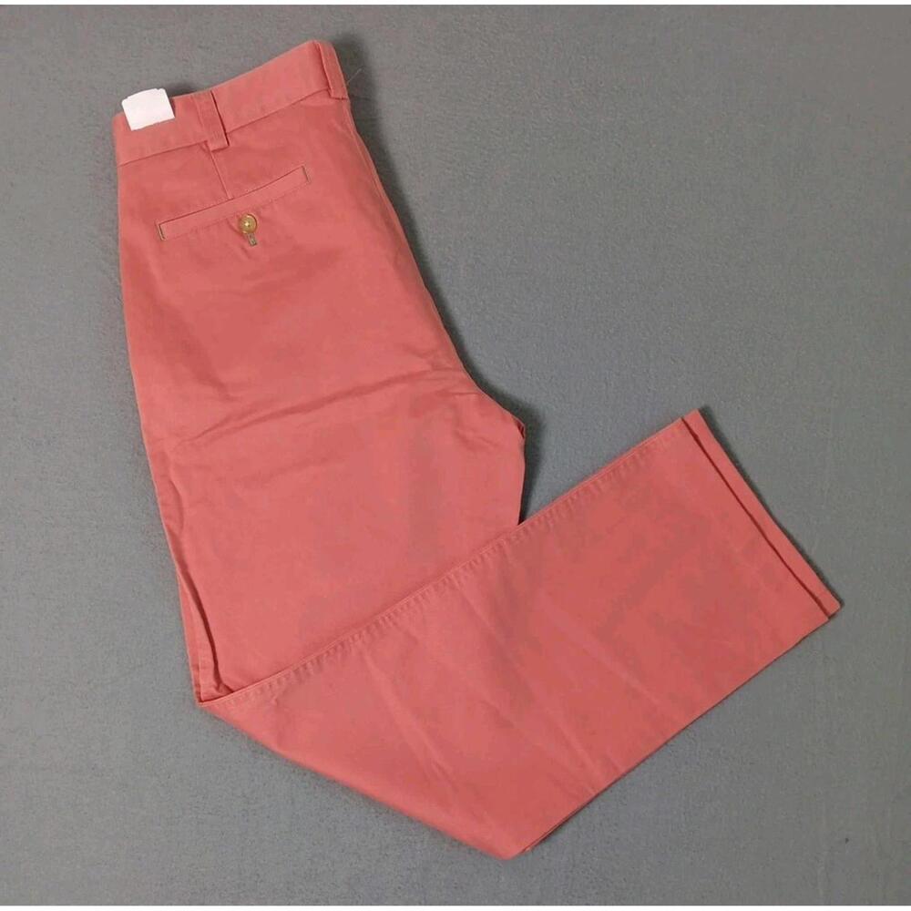 J. McLAUGHLIN CORAL COTTON TWILL Slim Fit EMERSON CHINO PANTS $135 NWT 33